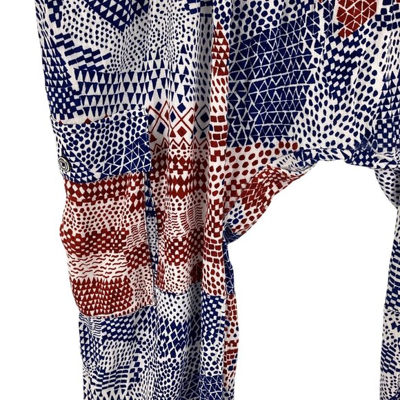 Hei Hei Anthropologie Nouveau Harem Jogger Pants‎ Size XL Xlarge  Red Blue - Picture 5 of 11